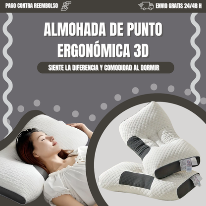 Almohada de punto ergonómica 3D